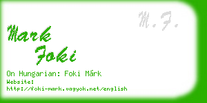 mark foki business card